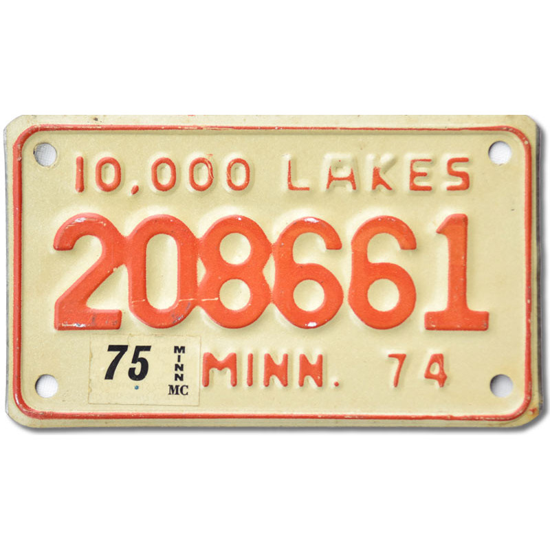 Motoros amerikai rendszám Minnesota 208661