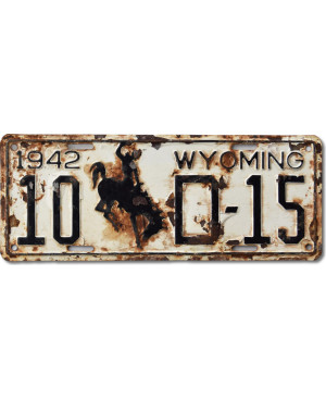 Amerikai rendszám Wyoming 1942 Bronco 10-D-15