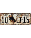 Amerikai rendszám Wyoming 1942 Bronco 10-D-15