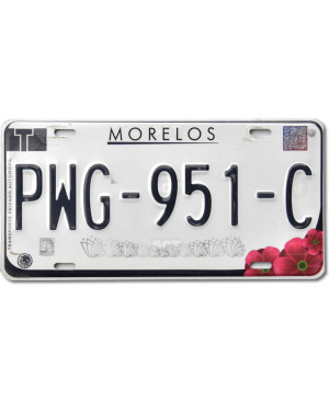 Mexikói rendszám Morelos PWG-951-C