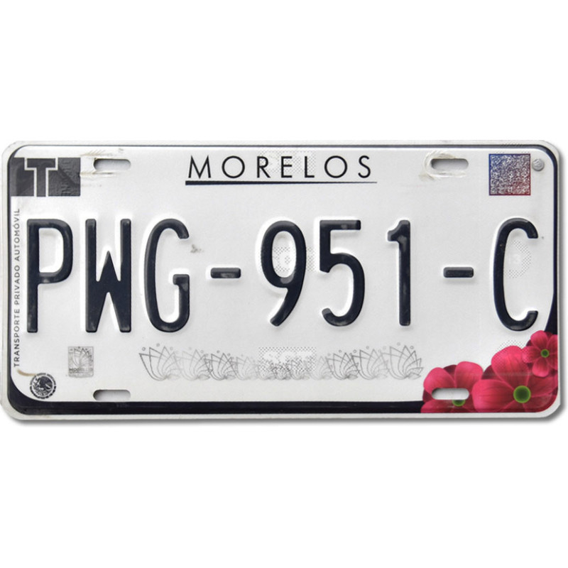 Mexikói rendszám Morelos PWG-951-C