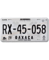 Mexikói rendszám Oaxaca RX-45-058