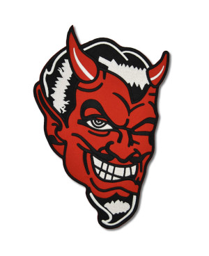 Motoros folt Smiling Devil XXL hátul 23 cm x 16 cm