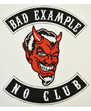 Motoros folt Smiling Devil XXL hátul 23 cm x 16 cm