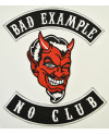 Motoros folt Smiling Devil XXL hátul 23 cm x 16 cm