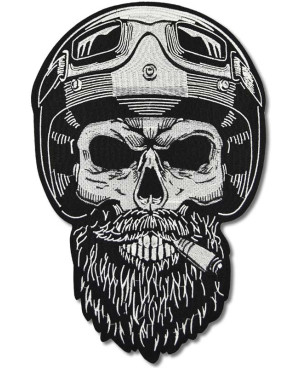Motoros folt Bearded Biker XXXL 38 cm x 25 cm hátul