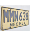 Mexikói rendszám Estado De Mexico MMN638