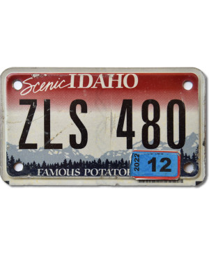 Motoros amerikai rendszám Idaho ZLS 480