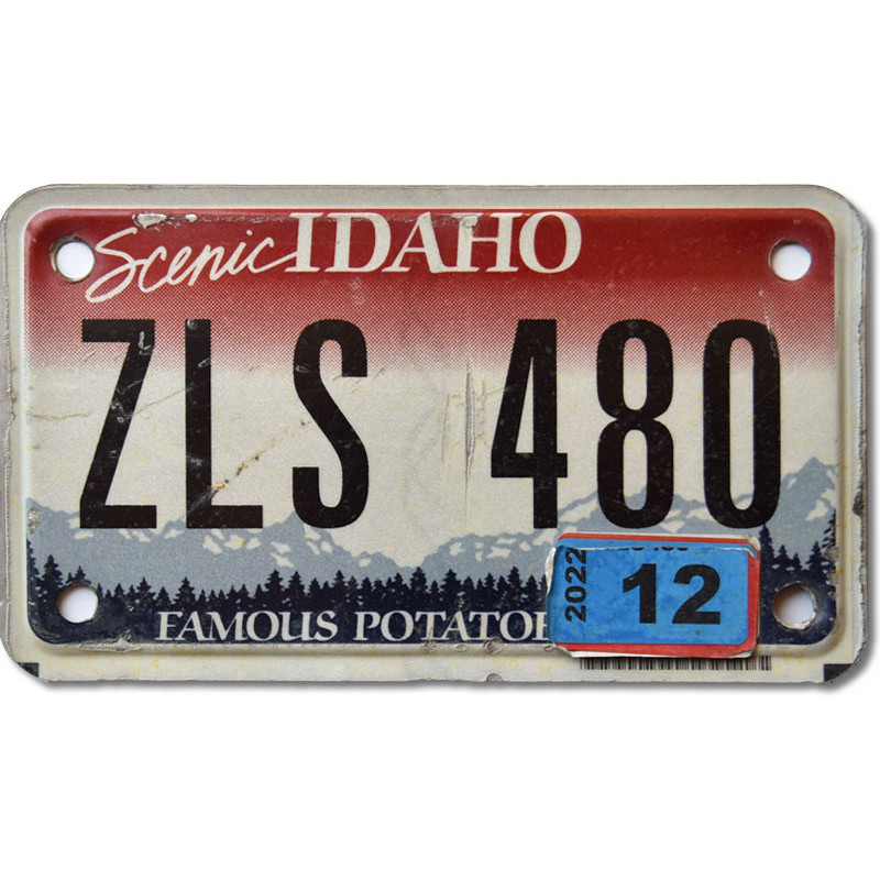 Motoros amerikai rendszám Idaho ZLS 480
