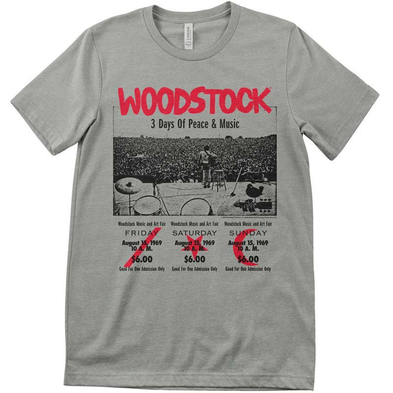 Férfi póló Woodstock 3 Day Ticket