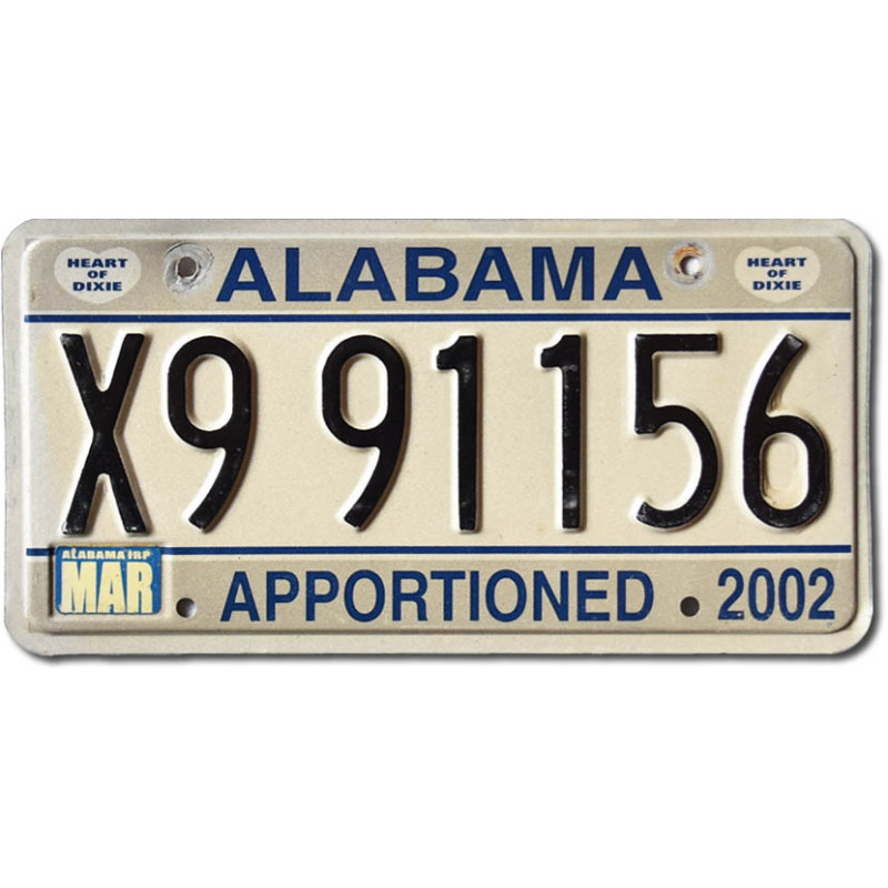 Amerikai rendszám Alabama Apportioned Truck X9 91156