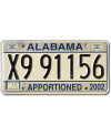 Amerikai rendszám Alabama Apportioned Truck X9 91156