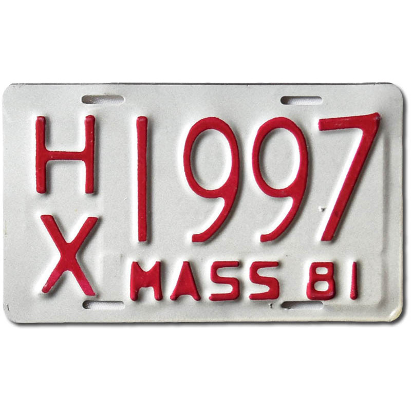 Motoros amerikai rendszám Massachusetts 1981 HK 1997