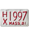 Motoros amerikai rendszám Massachusetts 1981 HK 1997