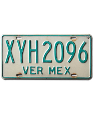 Mexikói rendszám Veracruz 1992 XYH 2096