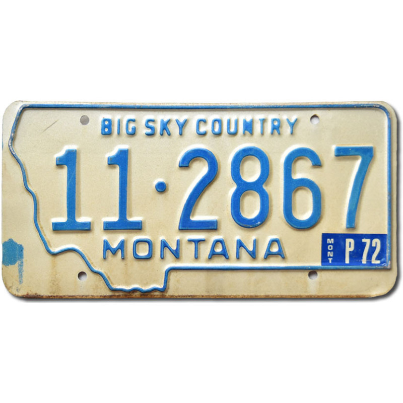 Amerikai rendszám Montana 1972 Big Sky Country 11-2867