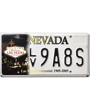Amerikai rendszám Nevada Las Vegas Centennial LV9A8S