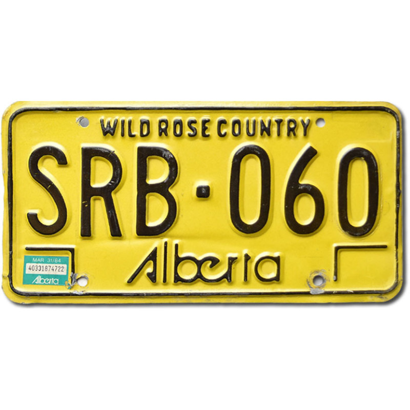 Kanadai rendszám Alberta Wild Rose SRB-060