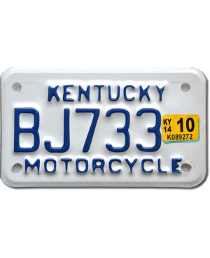 Motoros amerikai rendszám Kentucky BJ733