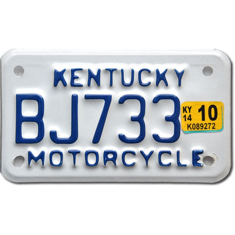 Motoros amerikai rendszám Kentucky BJ733