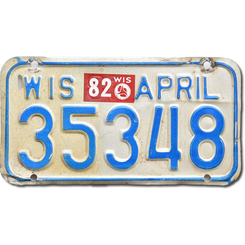 Motoros amerikai rendszám Wisconsin 35348
