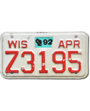 Motoros amerikai rendszám Wisconsin Z3195