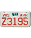 Motoros amerikai rendszám Wisconsin Z3195
