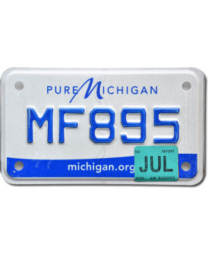 Motoros amerikai rendszám Michigan Pure MF895