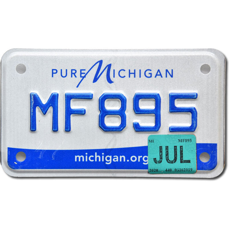 Motoros amerikai rendszám Michigan Pure MF895