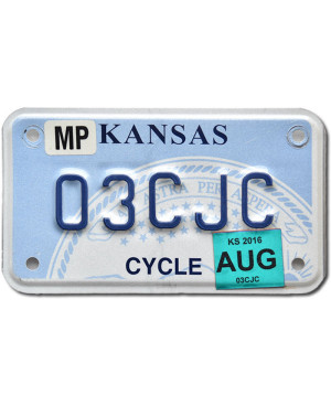 Motoros amerikai rendszám Kansas 03CJC