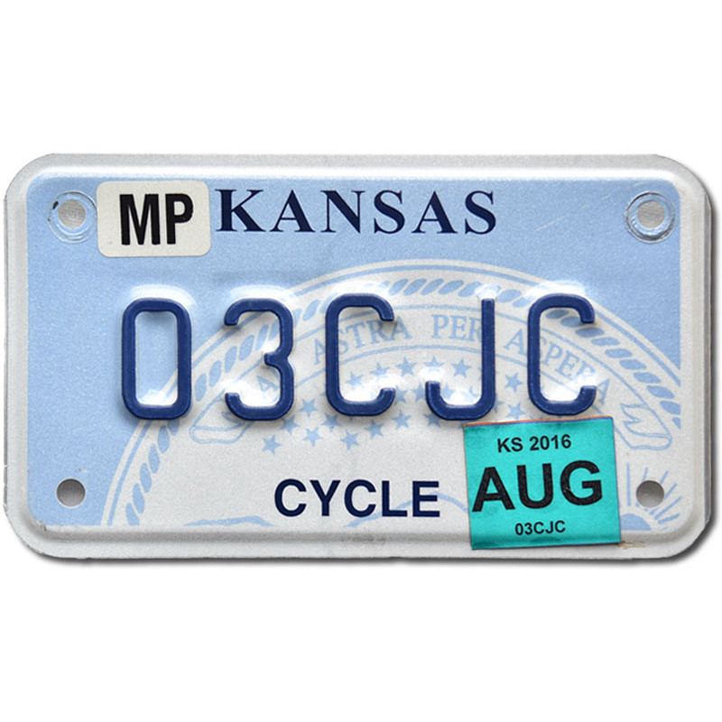 Motoros amerikai rendszám Kansas 03CJC