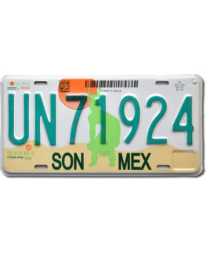Mexikói rendszám Sonora Truck UN71924