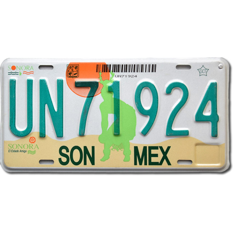 Mexikói rendszám Sonora Truck UN71924