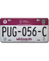 Mexikói rendszám Michoacán PUG-056-C