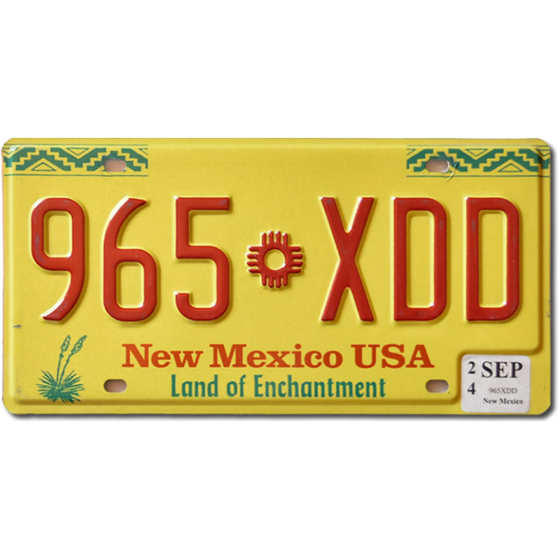 Amerikai rendszám New Mexico Enchantment 965 XDD