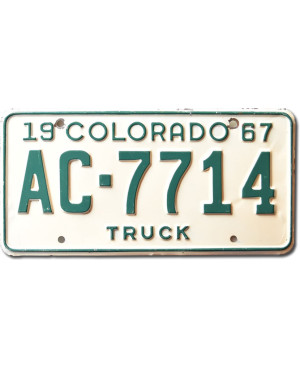 Amerikai rendszám Colorado 1967 Truck AC-7714