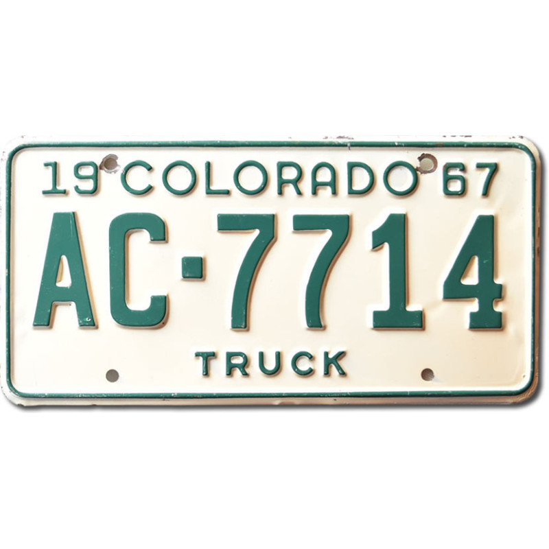 Amerikai rendszám Colorado 1967 Truck AC-7714