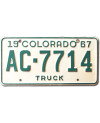 Amerikai rendszám Colorado 1967 Truck AC-7714