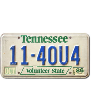 Amerikai rendszám Tennessee Volunteer State
