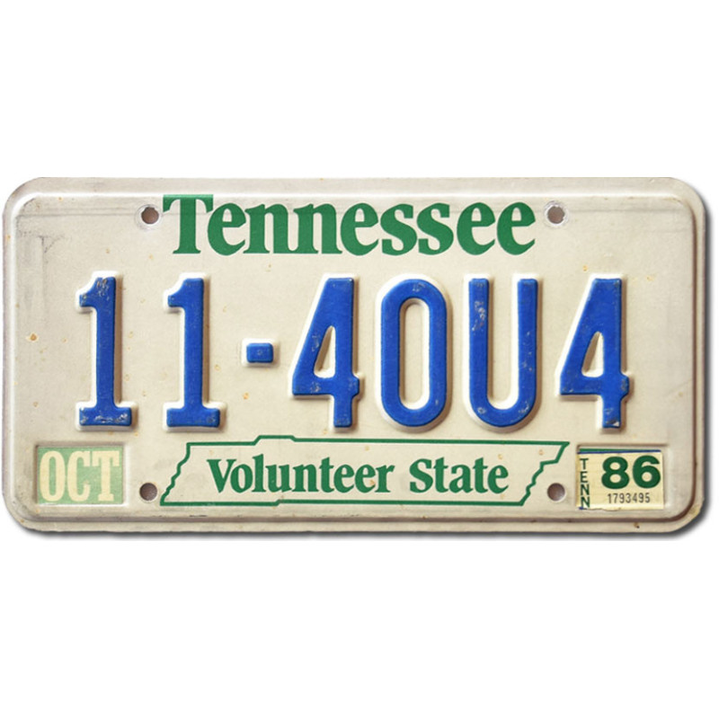 Amerikai rendszám Tennessee Volunteer State