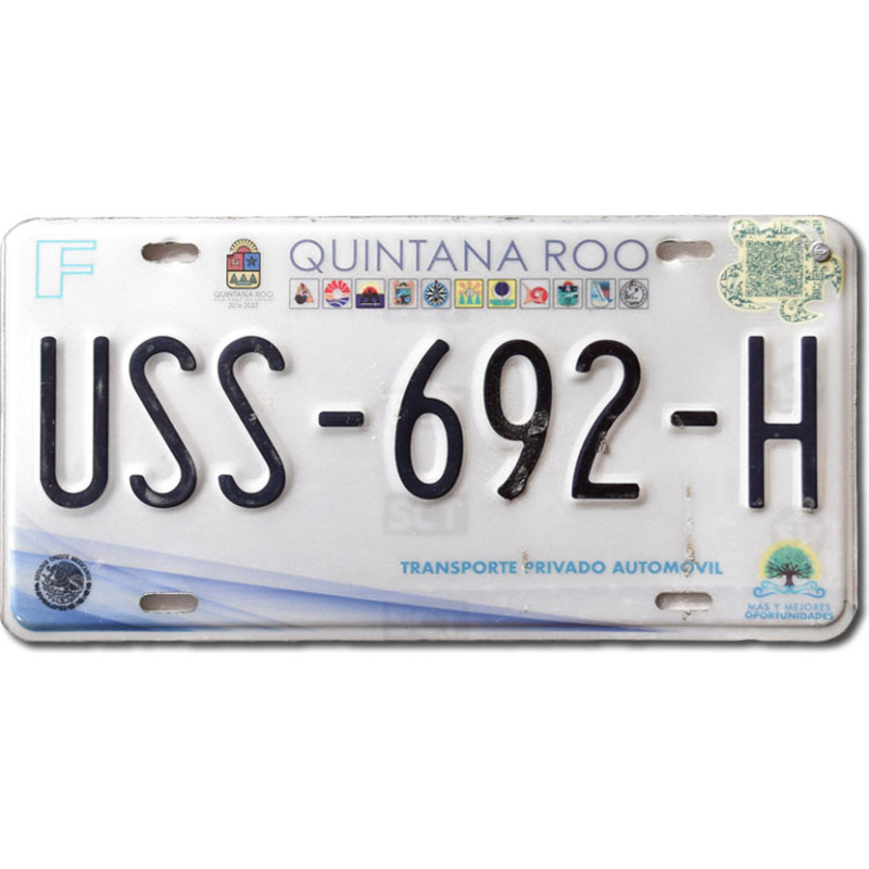 Mexikói rendszám Quintana Roo 2020 USS-692-H