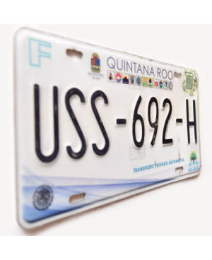 Mexikói rendszám Quintana Roo 2020 USS-692-H