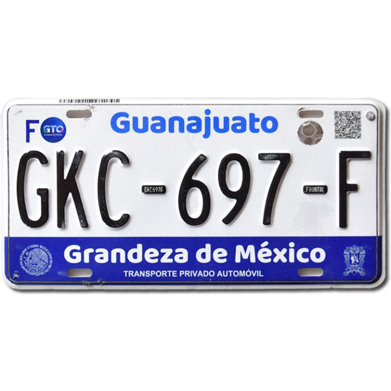 Mexikói rendszám Guanajuato 2020 GKC-697-F