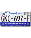 Mexikói rendszám Guanajuato 2020 GKC-697-F