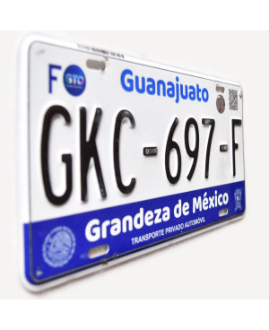 Mexikói rendszám Guanajuato 2020 GKC-697-F