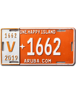 Rendszámtábla Aruba 2019 One Happy Island V1662