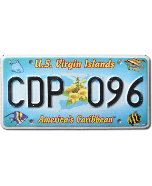Rendszámtábla U.S. Virgin Island Carribean CDP-096