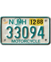 Motoros amerikai rendszám New Hampshire 33094