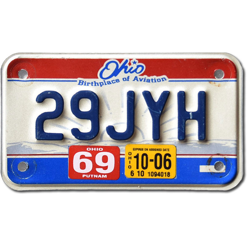 Motoros amerikai rendszám Ohio 29JYH