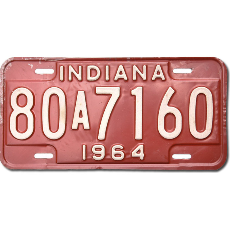 Amerikai rendszám Indiana 1964 Red 80A7160